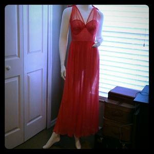 Vintage coral pink night gown